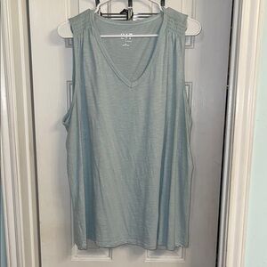 Maurices Green and Blue Relaxed Sleeveless Tank Top